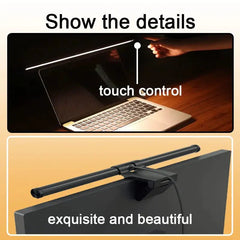 LUXBright™ LED Monitorlampe Pro – Touchstyrt Skrivebordslampe i Aluminium - Homy
