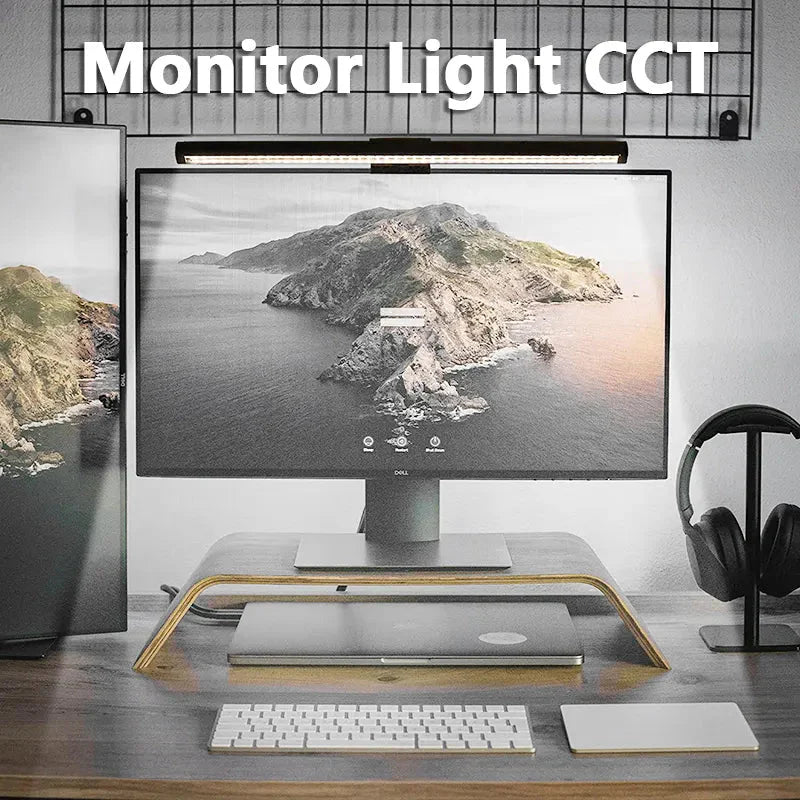 LUXBright™ LED Monitorlampe Pro – Touchstyrt Skrivebordslampe i Aluminium - Homy