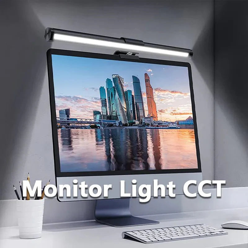 LUXBright™ LED Monitorlampe Pro – Touchstyrt Skrivebordslampe i Aluminium - Homy