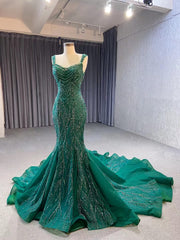 Luxury Beaded Mermaid White Wedding Dresses 222147-wedding dresses 2025 -Viniodress-Green-Custom Size-