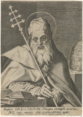 Church Father Gregorius, Aegidius Sadeler, 1580 - 1629 Canvas Print