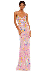 Mac Duggal 68067 - Sequined Sleeveless Evening Dress Special Occasion Dress 0 / Pink/Multi