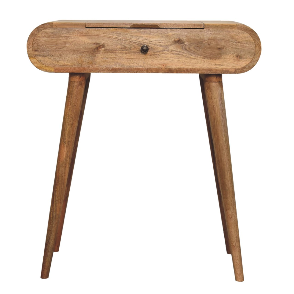 Artisan Furniture Solid Mango Wood Mini Oak-ish Round Dressing Table 79x70x35 cm