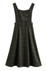 Mori Girl Plaid Pinafore Dress