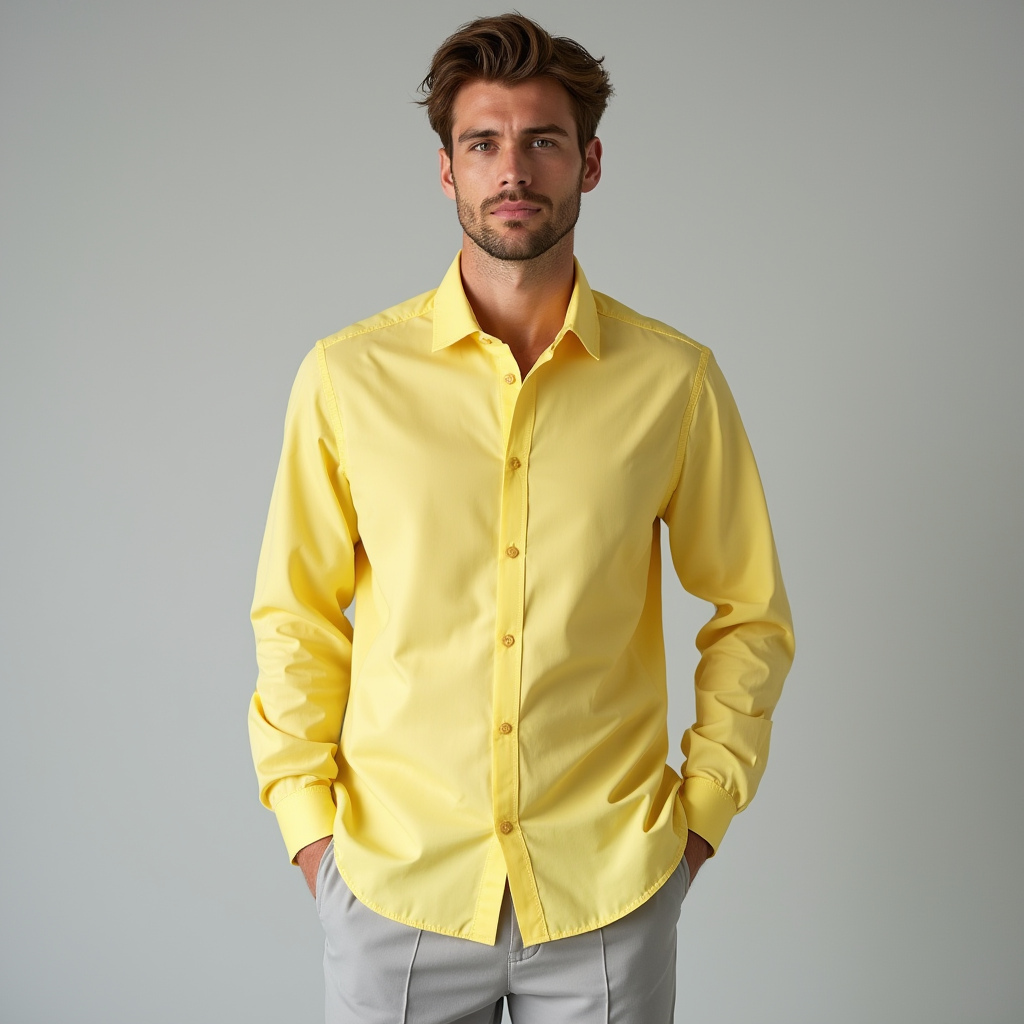 Classic Men's Button Down Long Sleeve Shirt - VogeLuxe