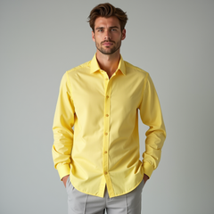 Classic Men's Button Down Long Sleeve Shirt - VogeLuxe
