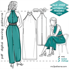 Loose-Fit Open-Shoulder Maxi Dress / mc2-2002
