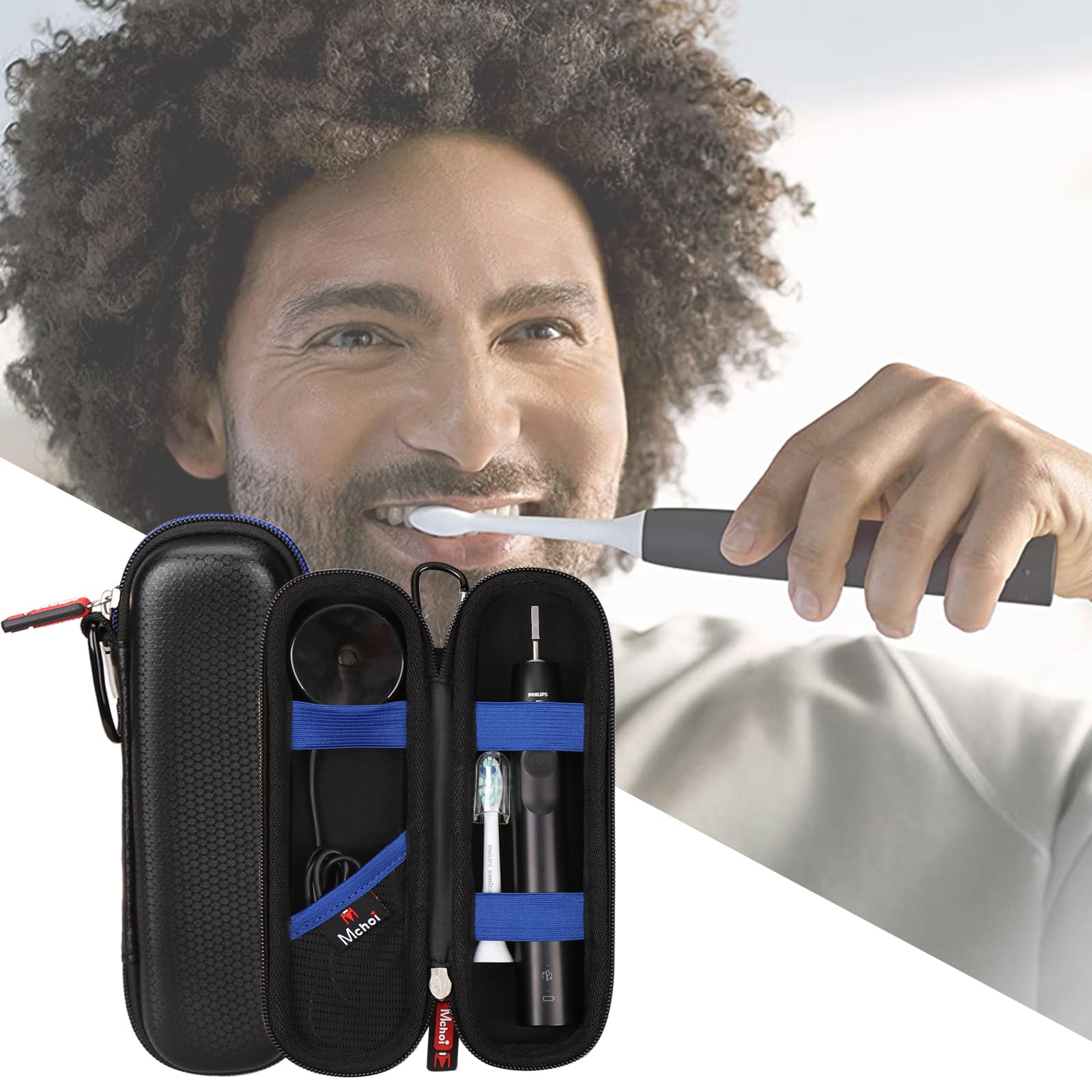 Closed black EVA travel case exterior
