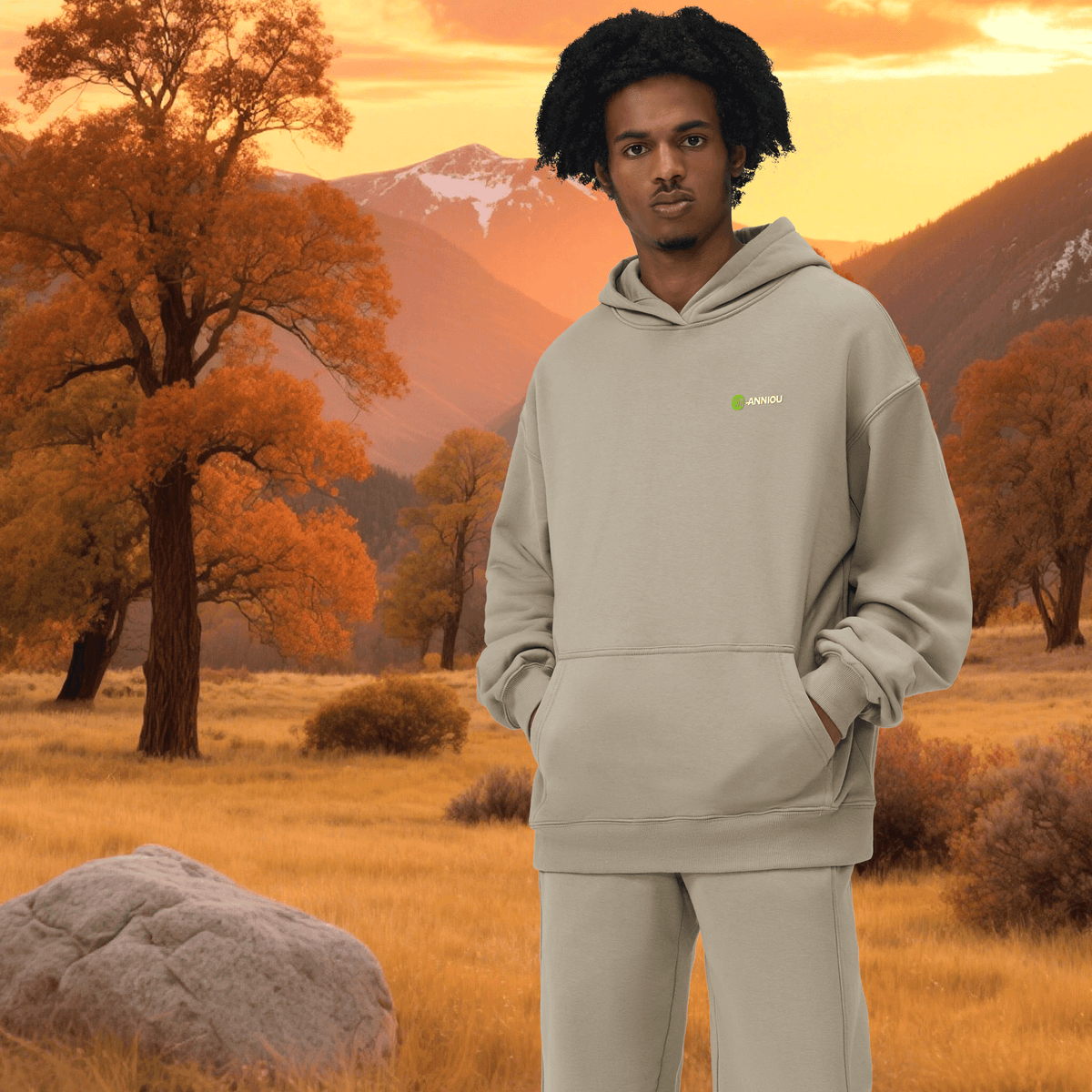 mens heavyweight solid color fleece hoodie