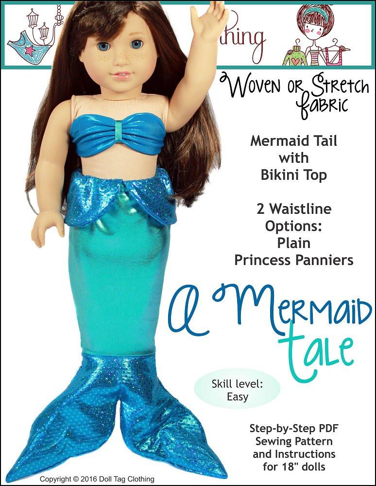 Doll Tag Clothing 18 Inch Modern A Mermaid Tale 18" Doll Clothes Pixie Faire