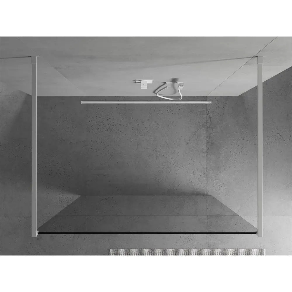 Dusjvegg 180x200 Cm Gjennomsiktig 8 Mm Hvit