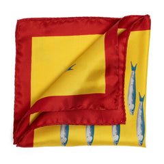 MJ Exclusive: Pocket Square "Banco di Sardine" made from pure Silk - handmade