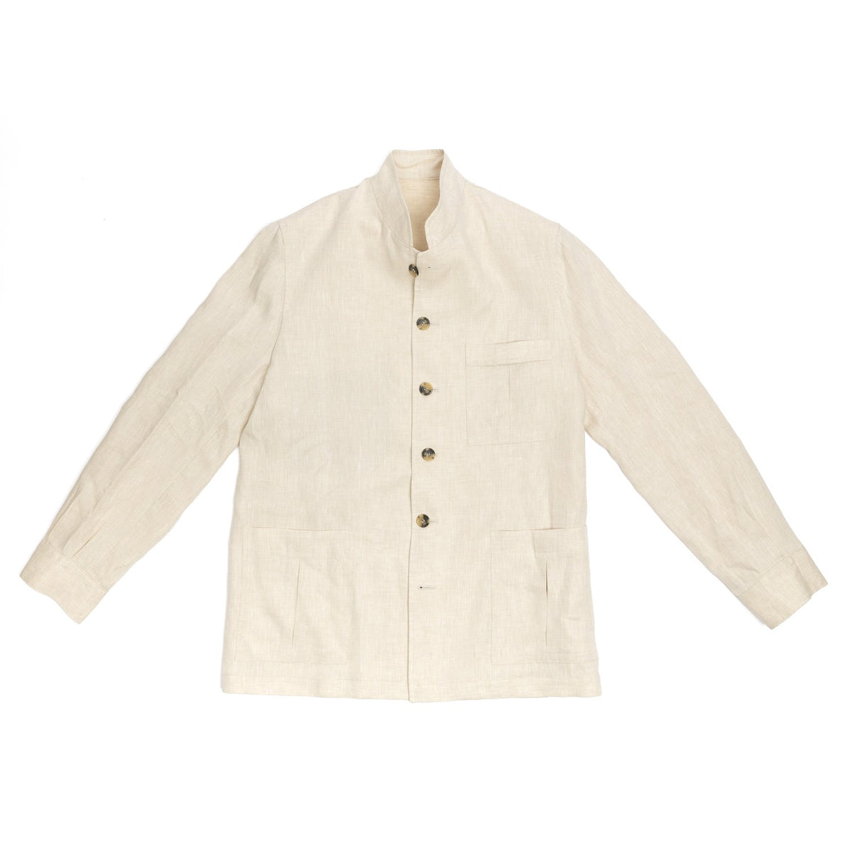 Shirt-Jacket "Mandarin-Teba" made of Irish Linen by Spence Bryson
