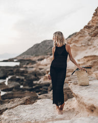 The Black Long Sheer Dress The Large Cesta Bag - Product photo