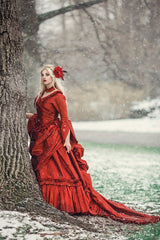 Red Mina Gothic Victorian Gown from Dracula