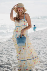Italian Summer Wholesale Maxi Dress for Women (Yellow)