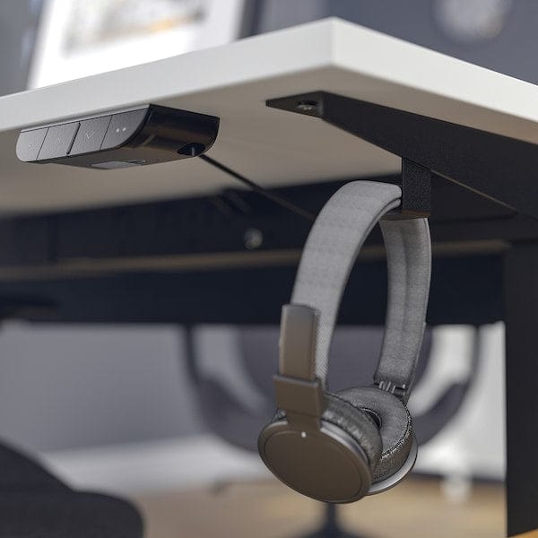 Ikea MITTZON - Height-adjustable desk, electric white/black,140x60 cm
