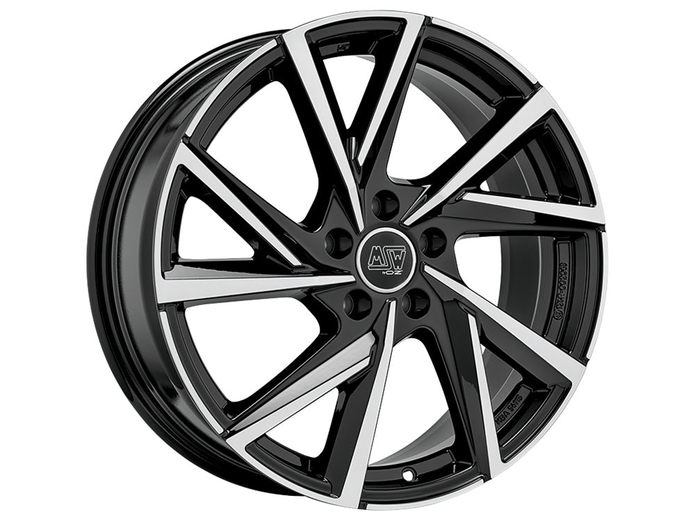 MSW 80-5 18x8" 5x112 ET40, Gloss Black, Machined Spokes