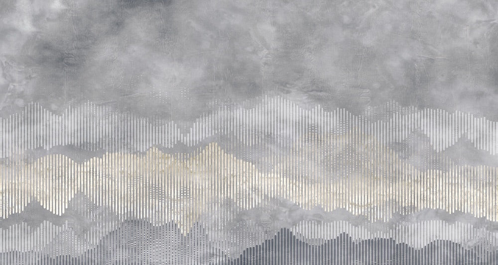 SAMPLE | Violet - Beyond the Line digital print Muance Grey Matt Non-woven (Paper Finish) 11019m-S