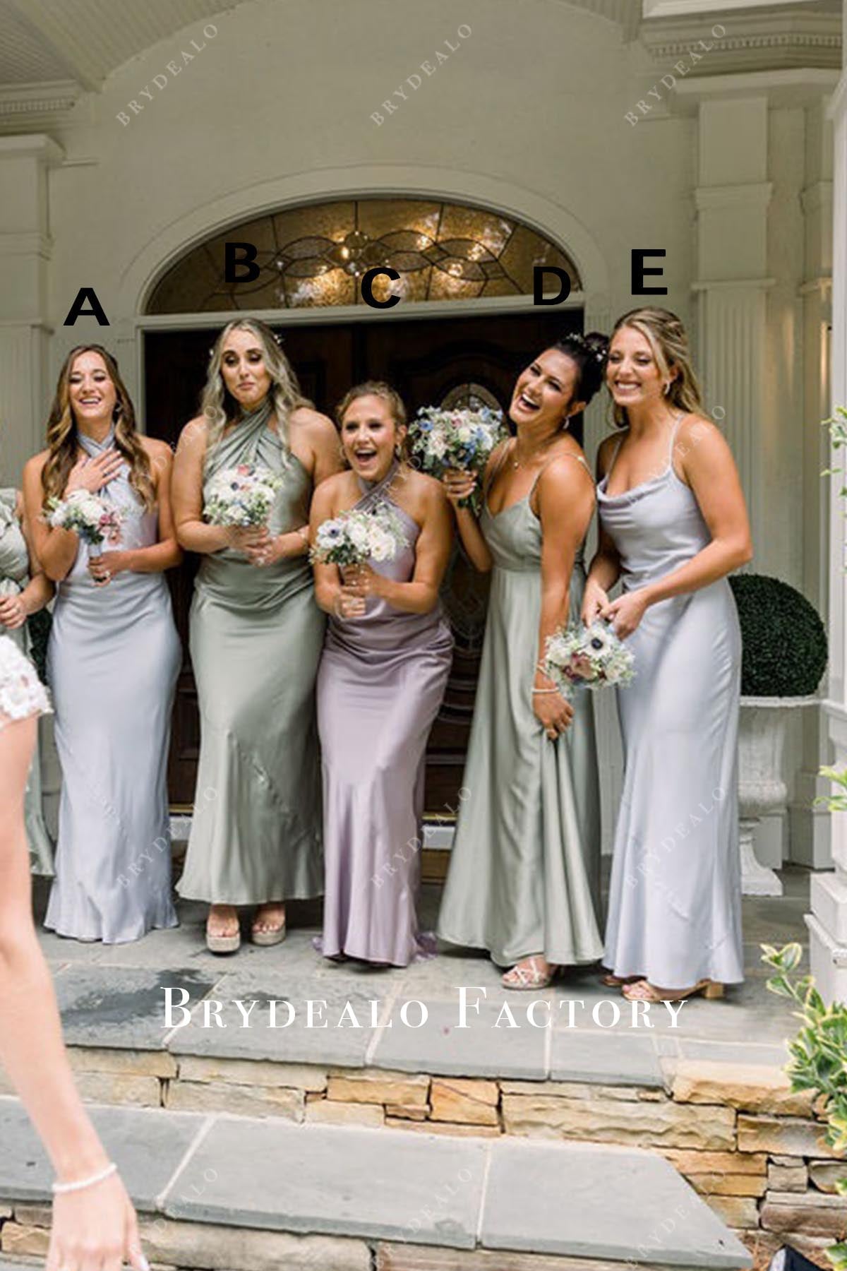 multi color mismatched bridesmaid dresses