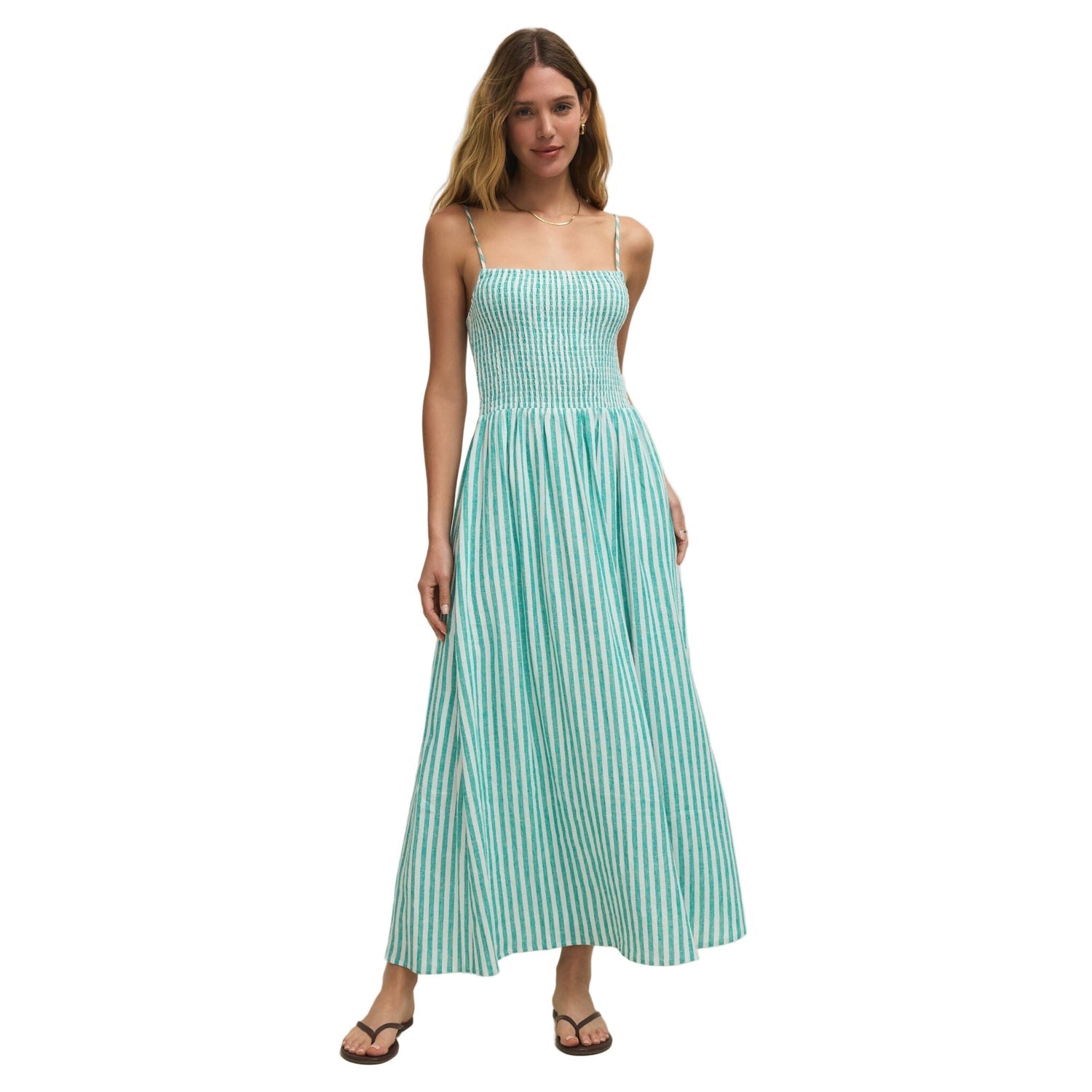 Women’s Bayside Striped Midi Dress Z Supply - LPA LA PALMA