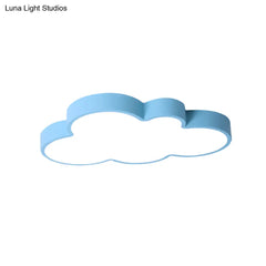 Nordic Style Macaron Colored Cloud Child Flush Mount Light For Bedroom