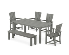 POLYWOOD® Quattro 6-Piece Parsons Dining Set with Bench