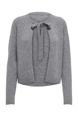 Only - Onljessie Ls One String Cardi Knt - 4757632 Medium Grey Melange