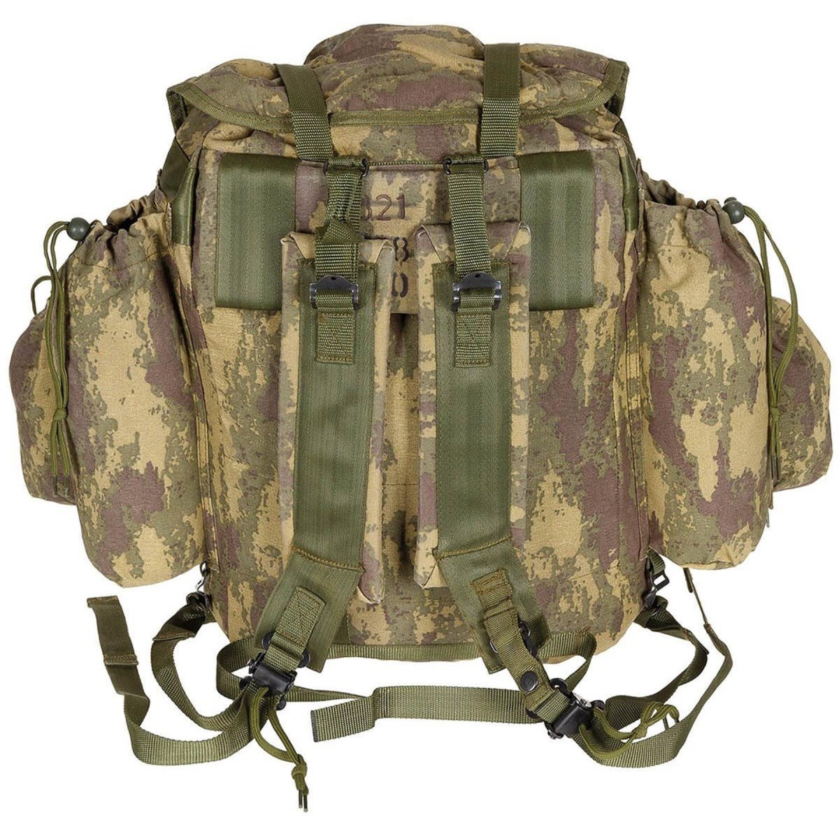 Original Turkish Military 40L Backpack Adjustable Shoulder Straps M2008 Camo - GoMilitar
