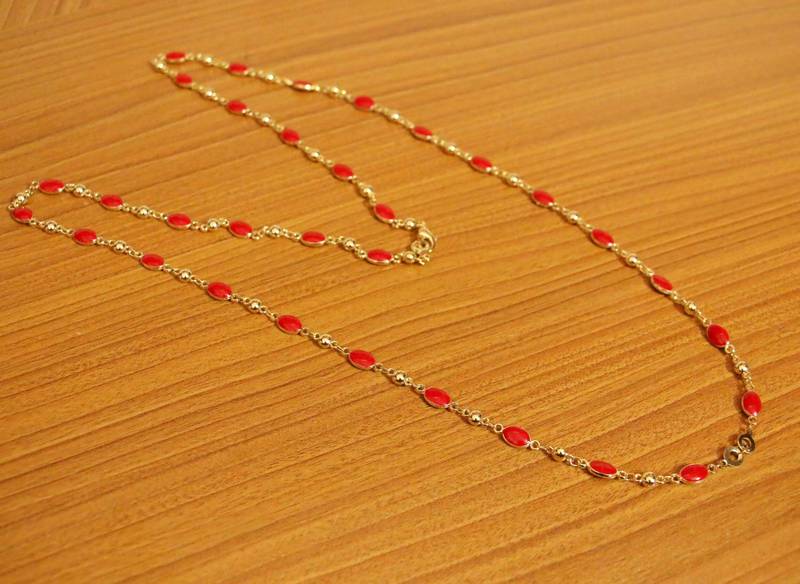 Red necklaces
