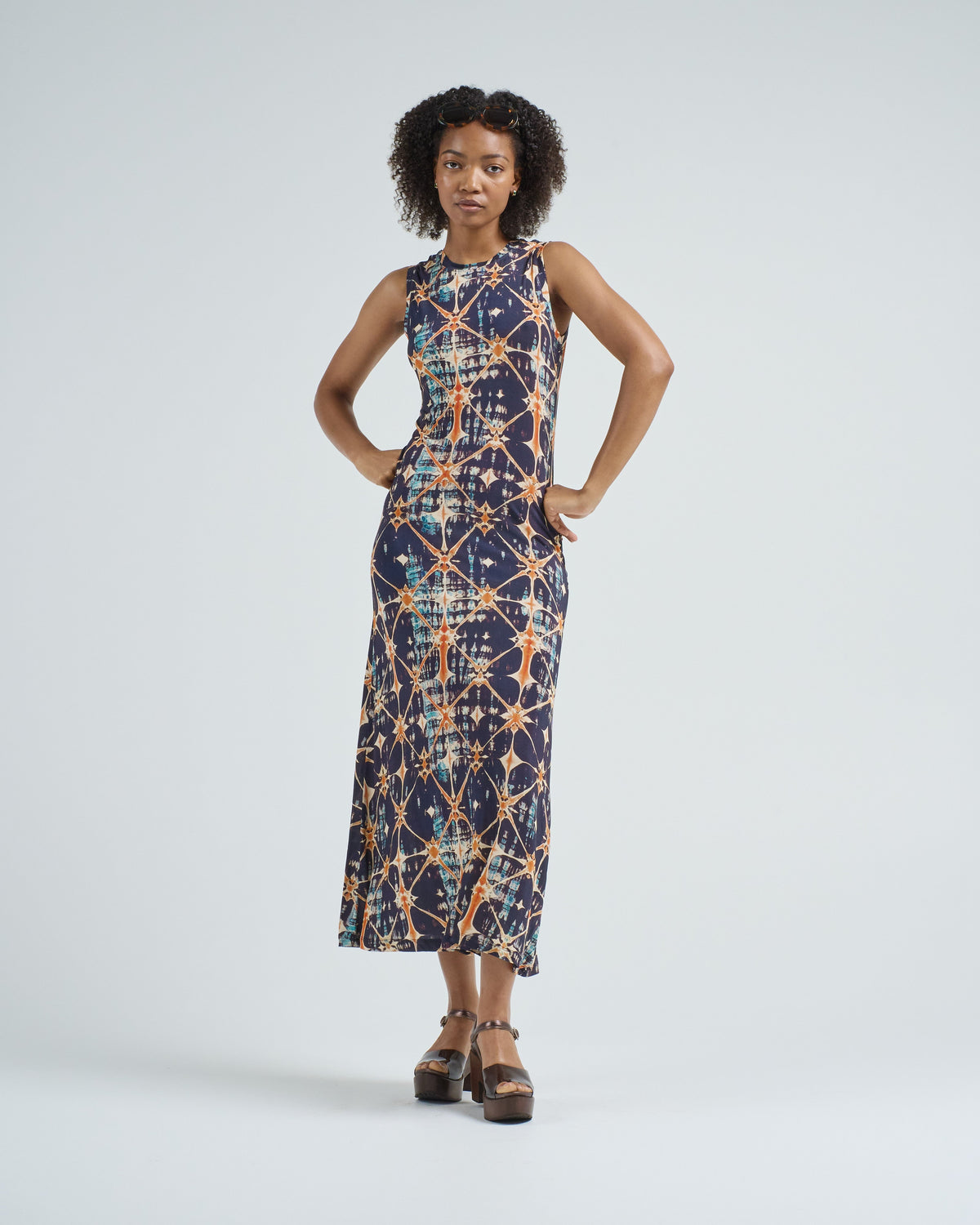 orla sleeveless midi dress