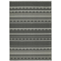 Oriental Weavers Luna 1802K Black/ Ivory 9'10"" x 12'10"" Indoor Area Rug L1802K300390ST