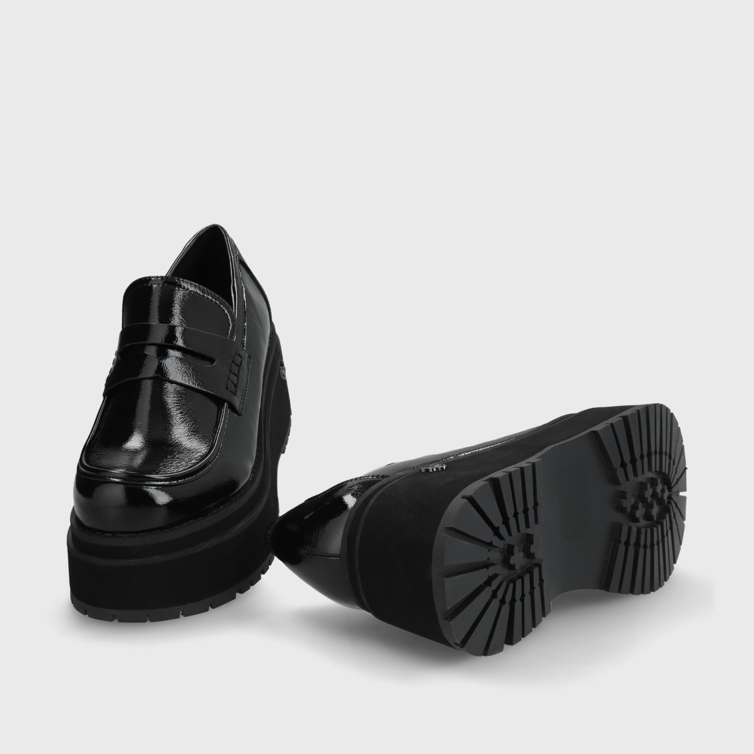 Zapato Plataforma Negro Mujer 15098