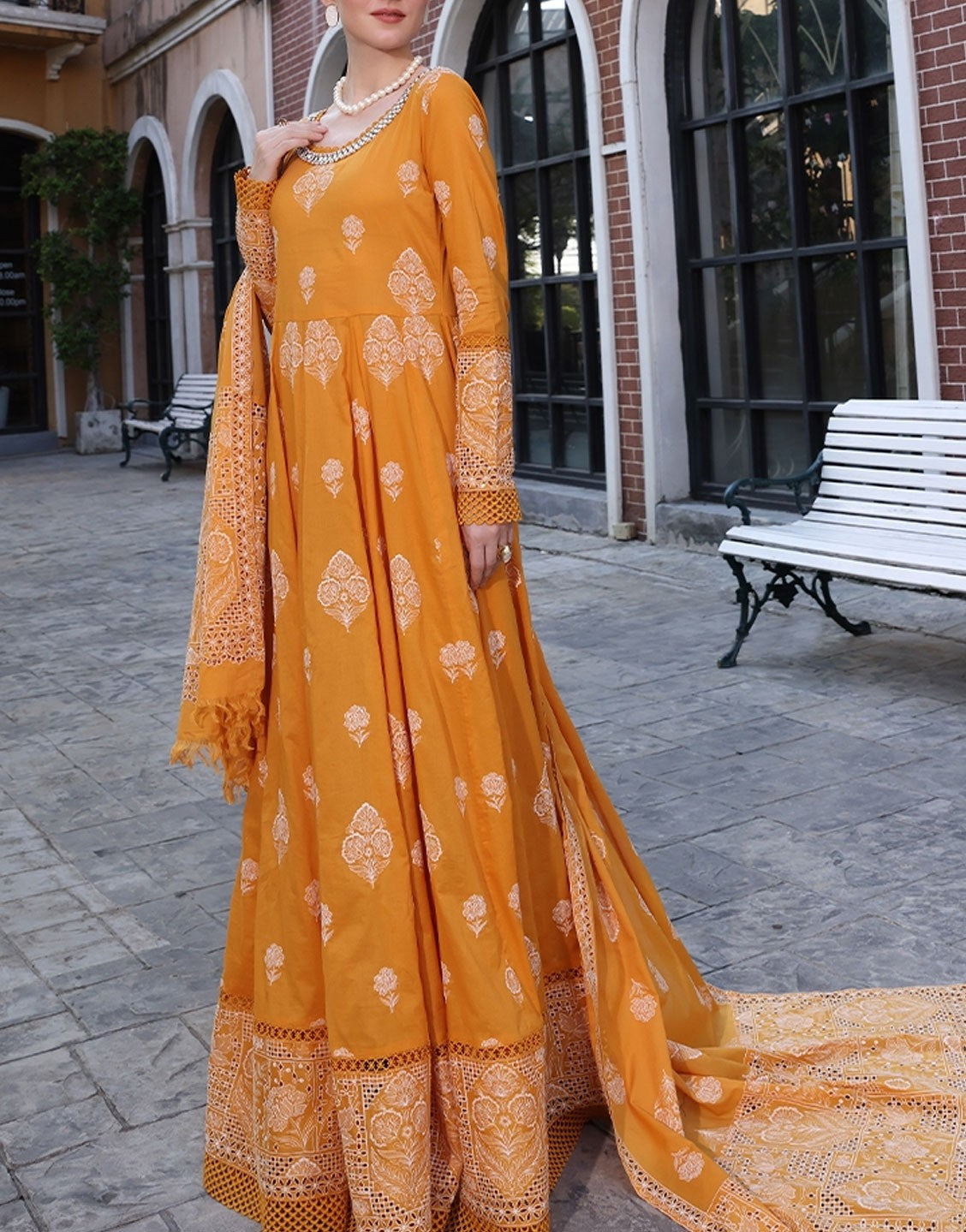 Bareeze Embroidered Air Jet Lawn Dress | Floral Delicacy BNL2496-Yellow