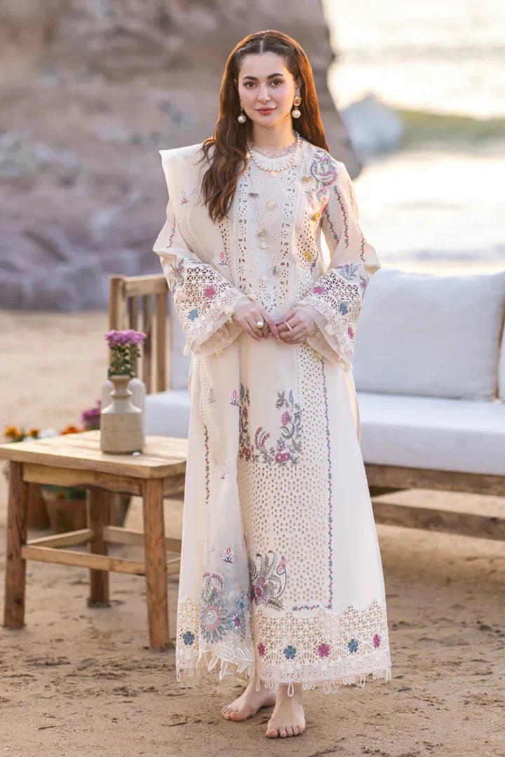 Beige Chikankari Lawn Suit