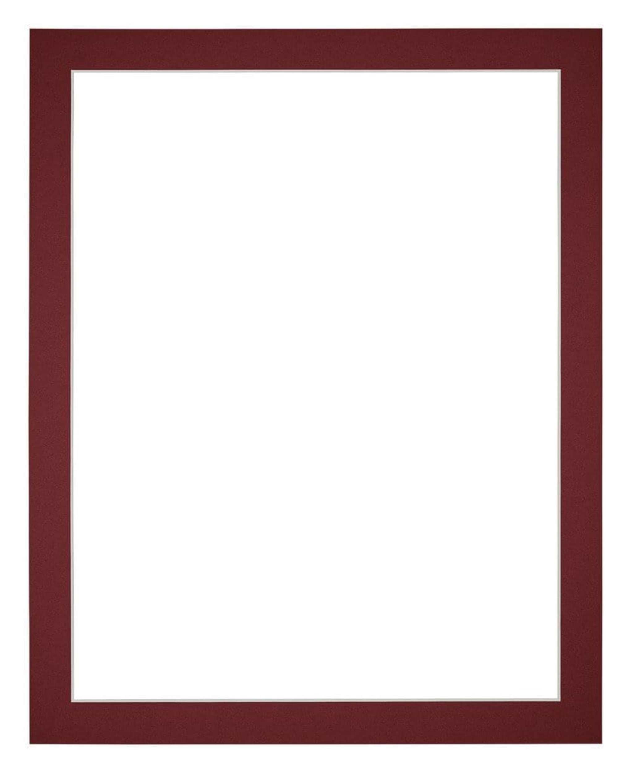 Passepartout 56x71cm Karton Weinrot Rand 3cm Gerade Vorne | Yourdecoration.de