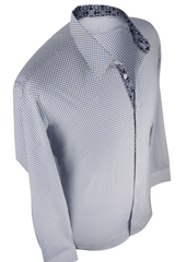 Custom Tailored Pattern Detailed Trim Dress Shirt