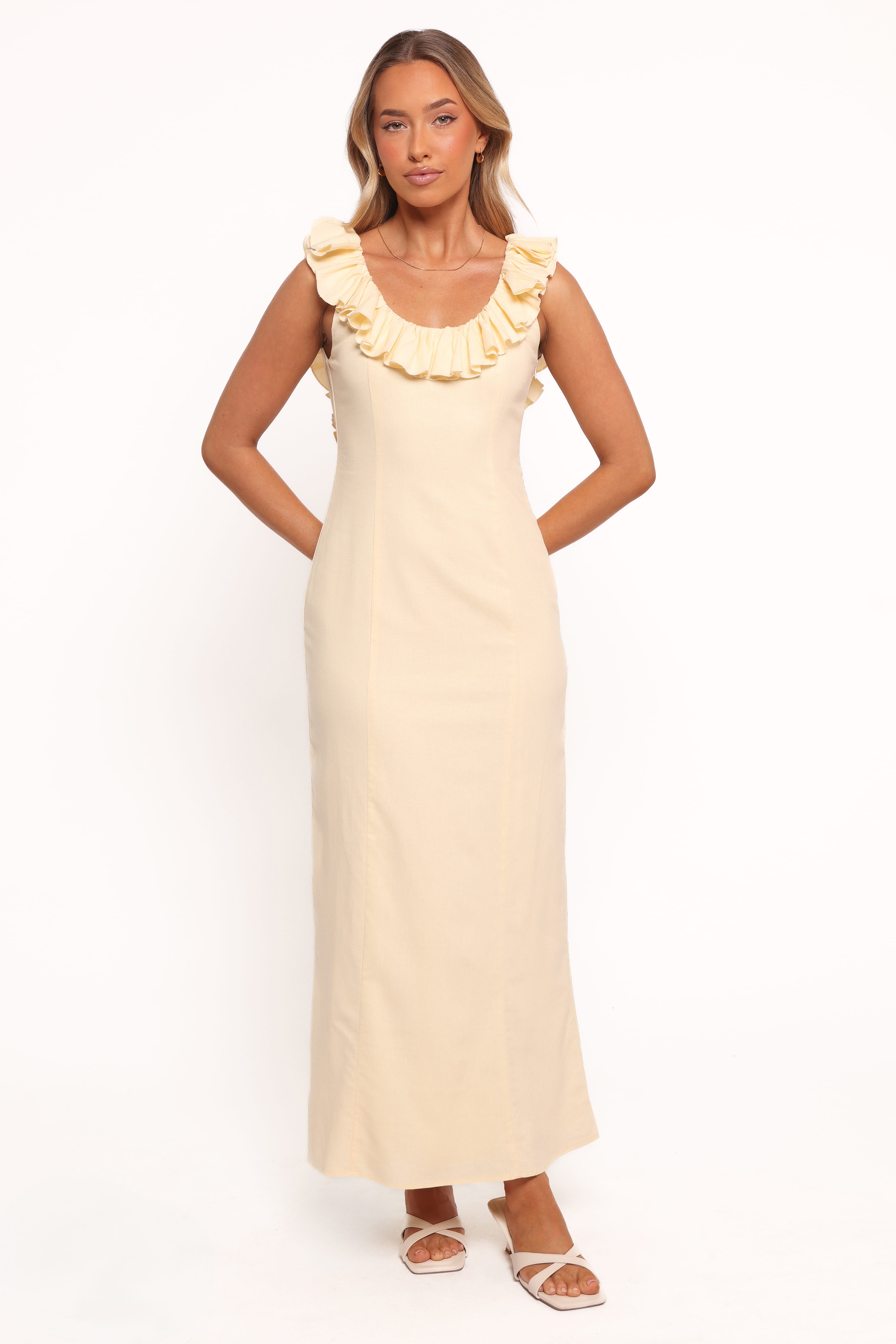 Petal and Pup USA DRESSES Brienne Maxi Dress - Butter Yellow (Hold for Amazon)