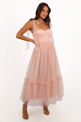 Petal and Pup USA DRESSES Floret Midi Dress - Petal Pink
