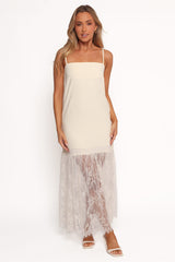 Petal and Pup USA DRESSES Grant Midi Dress - Cream