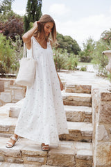 Petal and Pup USA DRESSES Laurita Maxi Dress - White Floral
