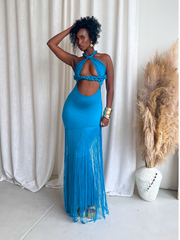Samaya Maxi Dress - Teal - Preorder (S)