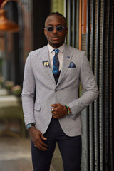 Patterned Mono Collar Jacket