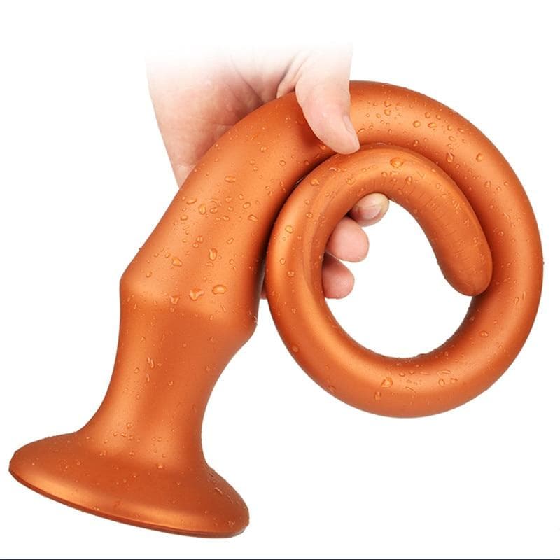 Plug Anal XL long huge Silicone Gold 60cm