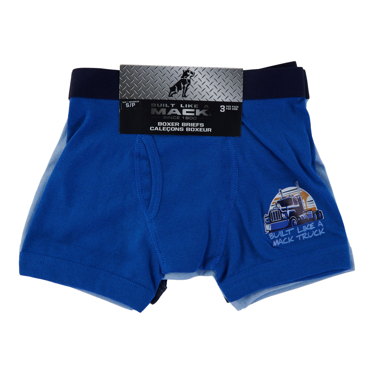 Boys' Printed Mack Truck Boxer Briefs, 3-Pack