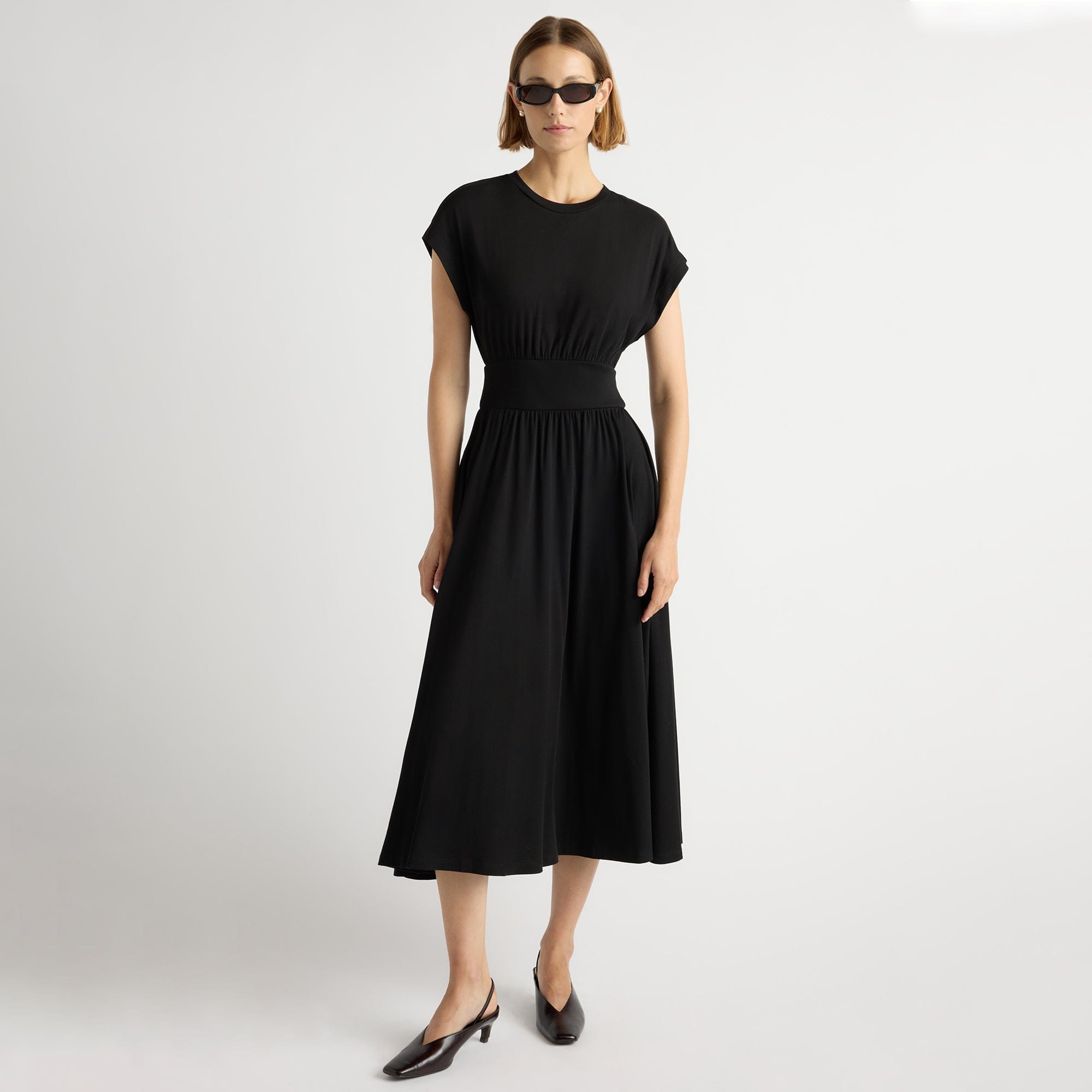 Mali | Prima Jersey Midi Dress in Size Small