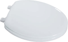 LDR Industries Elongated Deluxe Wood Toilet Seat, White
