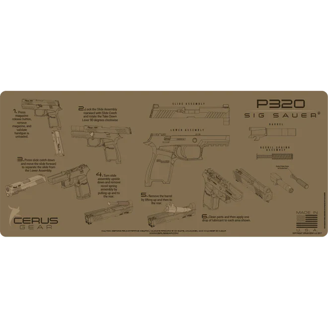ProMat - Sig Sauer® P320 Instructional Gun Mat - Cerus Gear