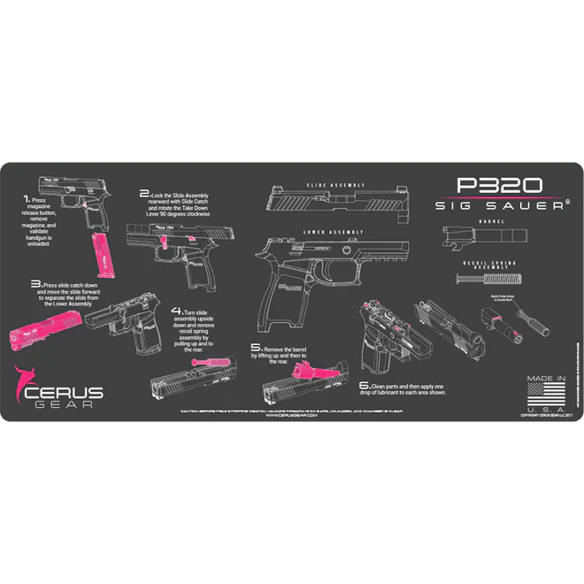 ProMat - Sig Sauer® P320 Instructional Gun Mat - Cerus Gear