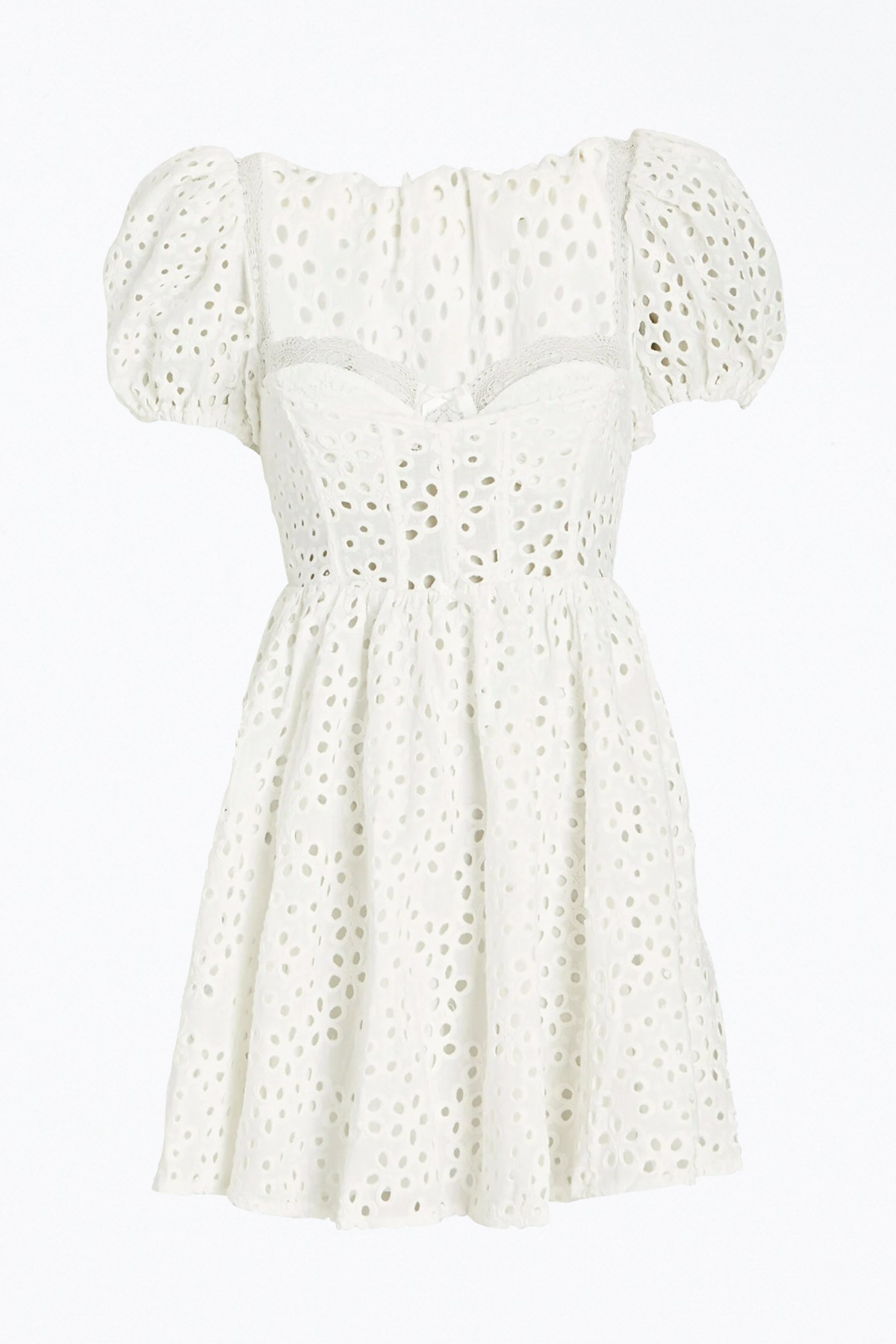 BECCA EYELET LINEN MINI DRESS | FOR LOVE & LEMONS | The Silence Company
